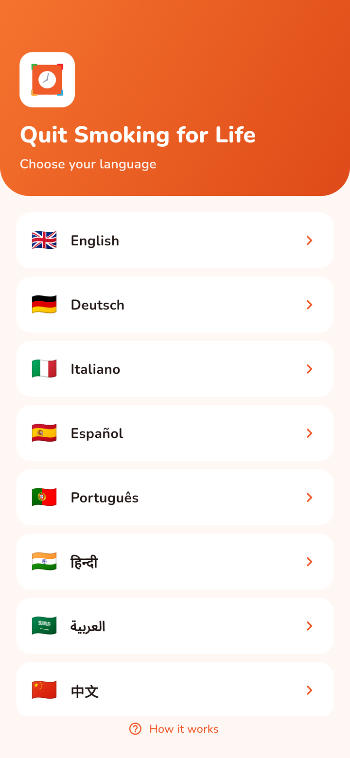 Language selection in 12 languages
